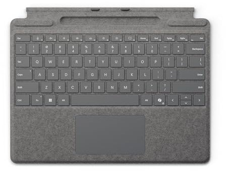 Microsoft Surface Pro 13 Keyboard with Slim Pen Storage | Platinum | Compatible with Surface Pro 13 (11th Edition), Surface Pro 9, or Surface Pro 8