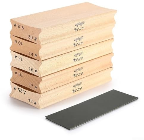 ARMYJY Wood Fingerboard Fretboard,Two-Way Sanding Block Guitar Radius Or Guitar Bass Fret Leveling Fingerboard Luthier Tool(9.5 20)