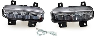 EDA PREMIUM auto Stoßstange, Nebelscheinwerfer, Lampe Satz links+rechts passend für DODGE RAM 2019- R1500, mit Tagfahrlicht (LED)