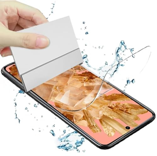 SRSRROP Películas de Hidrogel para Google Pixel 8 6.2 | 3 Piezas TPU Protectores de Pantalla Película,HD transparente film protectora,transparente,Alta sensibilidad