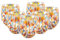 MurArt Bicchieri di Murano Set da 6 bicchieri da 400ml Collezione Onde in vetro soffiato a mano in lavorazione artigianale Made in Italy (Millefiori, Bicchieri 6pz)