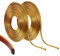 ZOFUN 2 ×10M Gold Zierleisten Selbstklebend Zierleiste, 8MM Deckenleisten selbstklebend, Zierleisten wand Gold, Stuckleisten Wand for flexible Spiegel, Wand, Decke, Boden, Schrank, Fliesen, Kanten