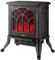Cheminée Électrique, Four De Chauffage Électrique, Brûleur À Bûches Électrique For 30㎡, Foyers Électriques, Foyer Électrique, Poêle Électrique, Poêle À Bois À Fausse Flamme Dynamique Sur Pied(Schwarz,