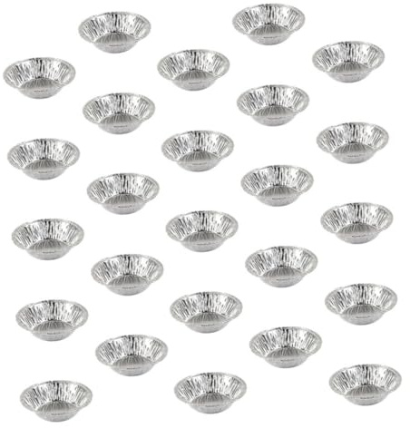 Cabilock 300pcs Egg Tart Molds Tin Foil Egg Tart Trays Baking Cases Small Foil Dishes for Cake Baking
