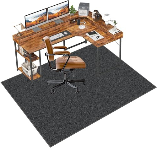 200 x 230 cm Gaming Bürostuhl Unterlage | Bürostuhl Unterlage | Bodenschutzmatte Bürostuhl | Bodenschutzmatte für Hartböden | Bodenmatte Stuhlunterlage | Schreibtischstuhl unterlage für Laminat