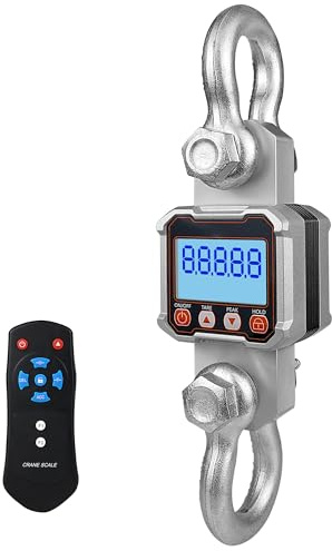 Hyindoor Kranwaage 5000kg Elektronische Digitale Hängewaage 5T Heavy Duty Crane Scale Industrie Kranwaage mit LCD Bildschirm und Fernbedienung