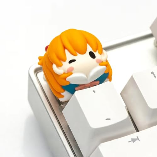 Ayanami Rei Keycap for Mechanische Tastatur Tastenkappen Anime Figur Asuka Langley Soryu Tastenkappen Anime 3D Niedlich Keycaps Harzig Gaming Tastenkappe Keyboard Accessories Geschenke