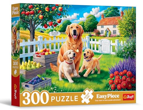 Trefl - EasyPiece Puzzle : Hunde auf dem Lande - 300 Teile - Große Teile, Leicht zu Puzzeln, für Erwachsene und Kinder ab 10 Jahren