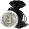 LUNEXUS Christopherus Auto Magnet Ø3,5 cm - Heiliger Christophorus Plakette - gesegnet - Schutzpatron Autofahrer - Facettenschliff Silberrand - Schutzengel Auto Magnet - Auto Glücksbringer