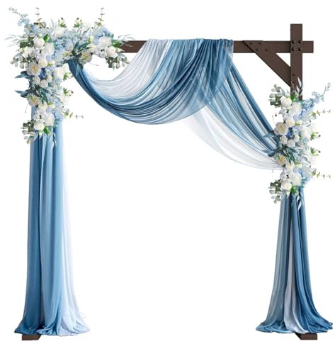 Hochzeitsbogen Holz-2.28m Wooden Wedding Arch Quadratischer Deko Bogen Hochzeitsbogen Gestell Traubogen Hochzeit für Klassisch-Rustikale Hochzeitsdekoration Rosenbögen Gartenbögen & Gartendekoration