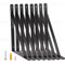 Lot de 8 équerres pour charges lourdes I 300 x 500 mm I Console pour charges lourdes avec vis I Support mural étagère Charge maximale 150 kg I Support mural (8 pièces)