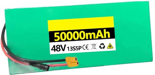 48V 30AH 40Ah 50Ah Ebike Akku 48V Ebike Batterie Eingebautes BMS Lithium-Ionen-Akku 48V 50Ah für Elektrofahrrad-Akkupack 1000W 750W 500W 200W Motor mit Ladegerät XT60,48V 50AH