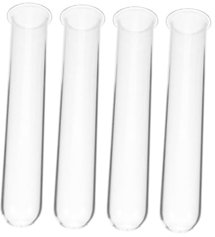 KESYOO 4Pcs Hydroponic Test Tube Vases Clear Glass Propagation Tubes for Small Plants and Flowers 5.90 X 1.18 X 1.18 in Desk Shelf Office Garden Decor
