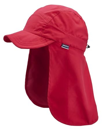 JAKO-O Kinder UV-Mütze mit Nackenschutz UPF 50+ – Sommer Kappe Sonnenschutz | Maximaler Sonnenschutz: Leichte Kinder Kappe mit UV-Schutz 50+, langem Nackenschutz & schnelltrocknendem Stoff für Strand.