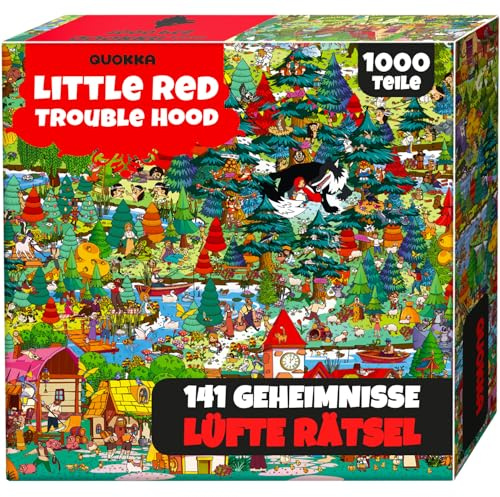 1000 Teile Puzzle für Erwachsene - Rotkäppchen | Rotkäppchen Puzzle mit versteckten Geheimnissen und Hörgeschichte - Premium Box Verpackung für Entspannung und Kreativität