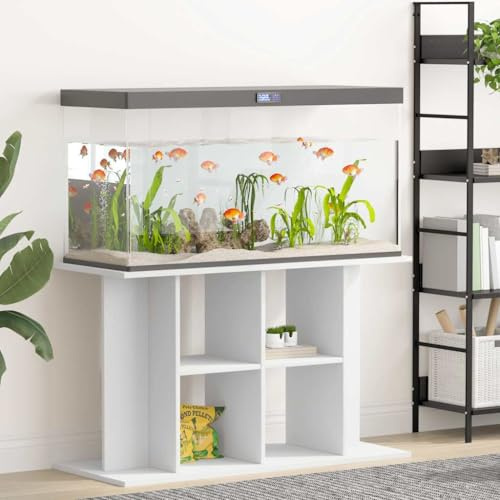 Lumanois Aquariumstender weiß 100x40x60 cm Holzwerkstoff,20kg,833583