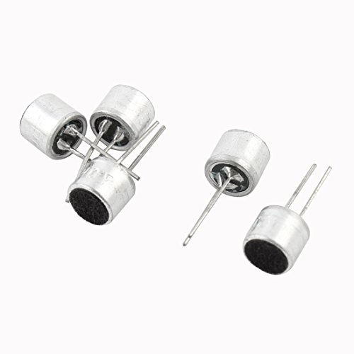 sourcing map 5 Stücke Elektret Mikrofon Einsätze 6050 PCB-Pins Kondensator elektronische Komponenten