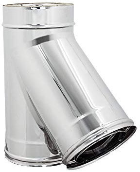 UTILFER Braga Doppia Parete Raccordo 135° Canna Fumaria Int. Est. Inox 150-200