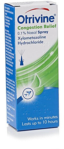 Otrivine Congestion Relief Nasal Spray, Blocked Nose Relief Spray with Menthol, 10 ml