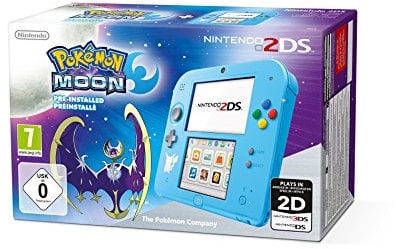 Console Nintendo 2DS : bleu + Pokémon Lune Préinstallé - édition speciale