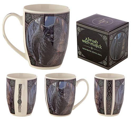 Lisa Parker Tasse Becher Frühstückstasse Schwarze Katze schnurrt