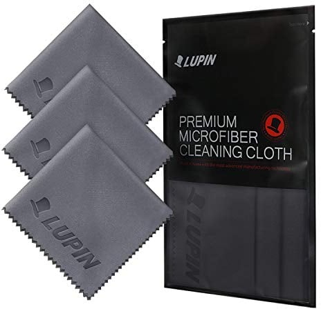 Ringke Lupin Paños de Limpieza de Microfibra [3 Pack] Paños de Pulido de Pelusa para Movil, Tabletas, Computadoras Portátiles, iPad, Gafas, Automóviles, Pantallas de TV con Bolsa - Gris (Gray)