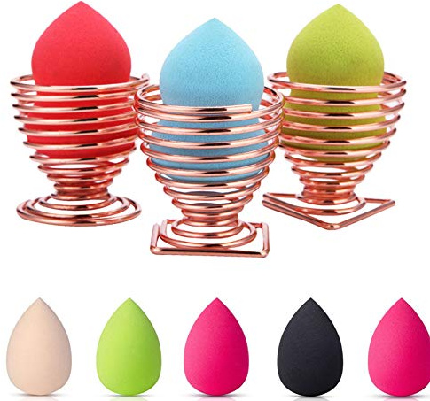 LanMa Beauty Sponge Blender Holder, Makeup Sponge Drying Stand Storage Egg Powder Puff Display Stand (3PC)