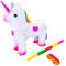 Fax Potato Unicorn Cardboard Pinata, Stick and Blindfold Set - 3pc - Rainbow Stick - Fill Your Own Kids Large Party Accessory Decoration - W43cm x D13cm x H55cm
