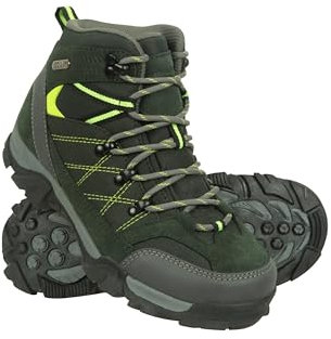 Mountain Warehouse Trail Kids Waterproof Boots - Synthetic Mesh Upper Girls & Boys Shoes, EVA Footbed, High Traction - Best for Spring Summer, Hiking & Outdoors Lime Junior Shoe Size 2