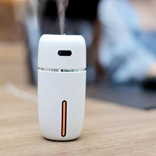 Riloer Pequeño Humidificador, Purificador de Aire de Oficina Mini Humidificador de Coche, Blanco