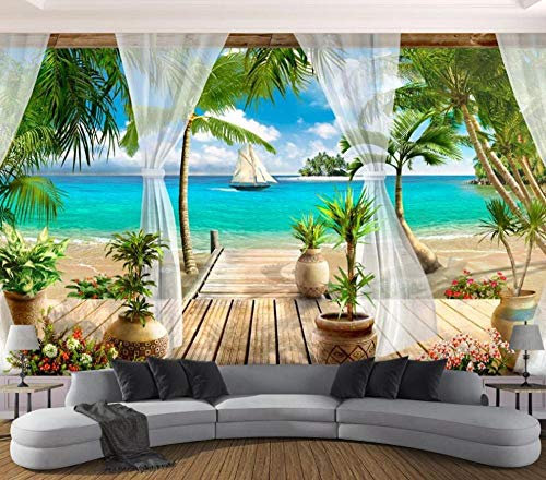 Fototapete 430x310cm Tapeten Foto Tapete Moderne Vliestapete Wohnzimmer Wohnzimmer Schlafzimmer Wandtapete Dekoration Balkon Mit Meerblick