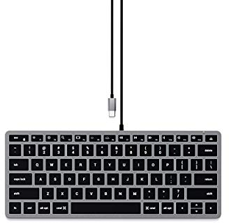 Satechi Slim W1 Wired Backlit Keyboard – Illuminated Keys & USB-C Connection – for MacBook Pro, MacBook Air, iPad Pro, iMac and More (US-QWERTY LAYOUT)