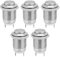 Interruptor de botón pulsador Interruptor de botón metálico de reinicio automático 2 pines 1 normalmente abierto 21,5 x 12 mm para relés de arranque electromagnéticos(High head)