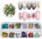 NICENEEDEDTranches de Coquillages Irréguliers D'Ormeau 12 couleurs, 3D Nail Art Shell Piece Nail Patch Sirène Flocons pour Nail Art Décoration Paillettes Stickers (Style 2)