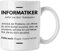 Trendation - Informatiker Tasse Geschenk Programmierer Gadget Lustig Geschenkidee Männer Zubehör Informatiklehrer IT (Weiß)
