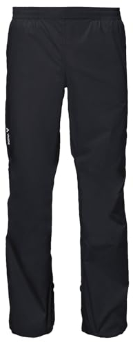 VAUDE Herren Men's Drop Pants Ii Regenhose, Black Uni, XS Kurz