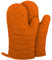 Oven Gloves Heat Resistant Double Sided Non Slip Silicone Oven Mitts for Grilling Cooking Baking Barbecue - Silicone 1 Pair, Orange Christmas Oven Gloves
