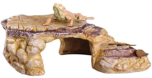 IBWell Turtle Basking Kletterplattform Aquarium Aquarium Ornament Reptilien Kletterrampe Dekorationen für Salamander Amphibien Molch Terrasse Schildkröte Ruhe - SandyBrown