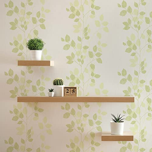 TADESSI Tapete Wald und Blätter Enrico M1-No.90 Vliestapete Grün Weiß Blumentapete Natur Wohnzimmer Schlafzimmer Küche