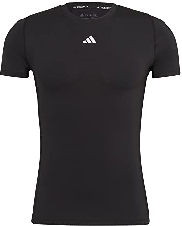 adidas Herren Techfit Training Tee, Black, L