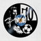 Schallplattenuhr aus Vinyl Viny Woody Fußballer, Uhr, Wanddekoration, Sport, Fußball, Vinyl, originelles Geschenk