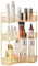 Make up Organizer, Kosmetik Organizer, Beauty Organizer, Hautpflege Organizer für Bad Schminktisch (3 Schichten, Bernstein)