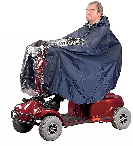 Regenschutz für Mobilitätsroller, Regenponcho Regenmantel Universal Winddicht, Wasserdicht Mobility Scooter Cape Cover für Rollstühle, Mobilität, Elektroroller und Outdoor-Aktivitäten
