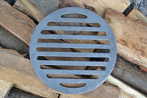 SEZAM Diámetro de 24,5 cm de diámetro, rejilla de hierro fundido para horno, rejilla redonda, rejilla para cenizas, rejilla de diferentes diámetros, rejilla para chimenea, rejilla para estufa, rejilla