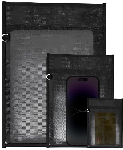 SPYONG Faraday-Tasche, Faraday-Schlüsselanhänger, Tablet, Handys, Laptop, Faraday-Tasche, feuerfest und wasserdicht, RFID-Signalblocker, Faraday-Tasche, EMP-sichere Taschen, für Diebstahlschutz,