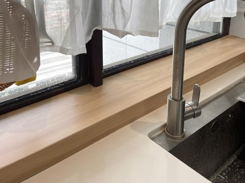 Fensterbank Küchenfensterbank Holzoptik, Acryl Metzgerblock Arbeitsplatte Für Schreibtisch, Erkerfenster, Badezimmer Und Innenplattform, Renovierungs Fenstersimsabdeckung ( Color : #1-W 6in(15cm) , Si
