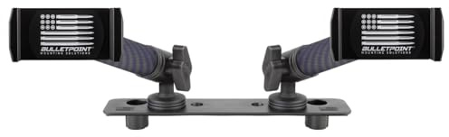 Bulletpoint Armaturenbrett-Handyhalterung kompatibel mit 2013–2018 RAM Truck & 2019+ RAM 1500 Classic 20 mm Kugelhalterung – kompatibel mit iPhone und Android-Smartphones (Dual Ball mit 2