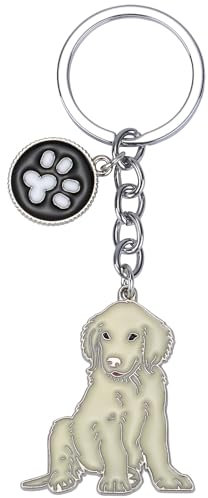 WEWAYSMILE Porte-Clés Chien, Porte-Clés En Métal Petit Chien, Porte-Clés En Métal Chiot Mignon, Pour Décoration Porte-Clés De Voiture, Cadeau Personnalisé, Long 4.06po/10.3 cm