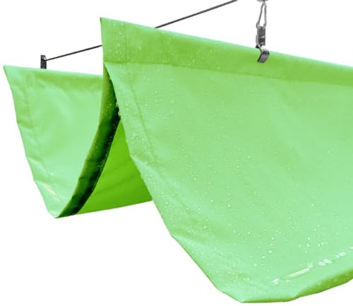ZXHKZDX Maßgeschneidertes Sonnensegel, Wasserdicht Regenfest UV-beständig Sonnenschutz Einziehbar Wellenförmig Überdachung Für Den Außenbereich Pergola Veranda Terrassengarten(Light Green)