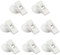 8pcs Suction Cup Clips, Shower Curtain Hooks Splash Guard Round Suction Cups with Clips to Prevent Water Splashing Out Windproof Suction Wall Clamp for Fridge Shower Room Camping Car (White)